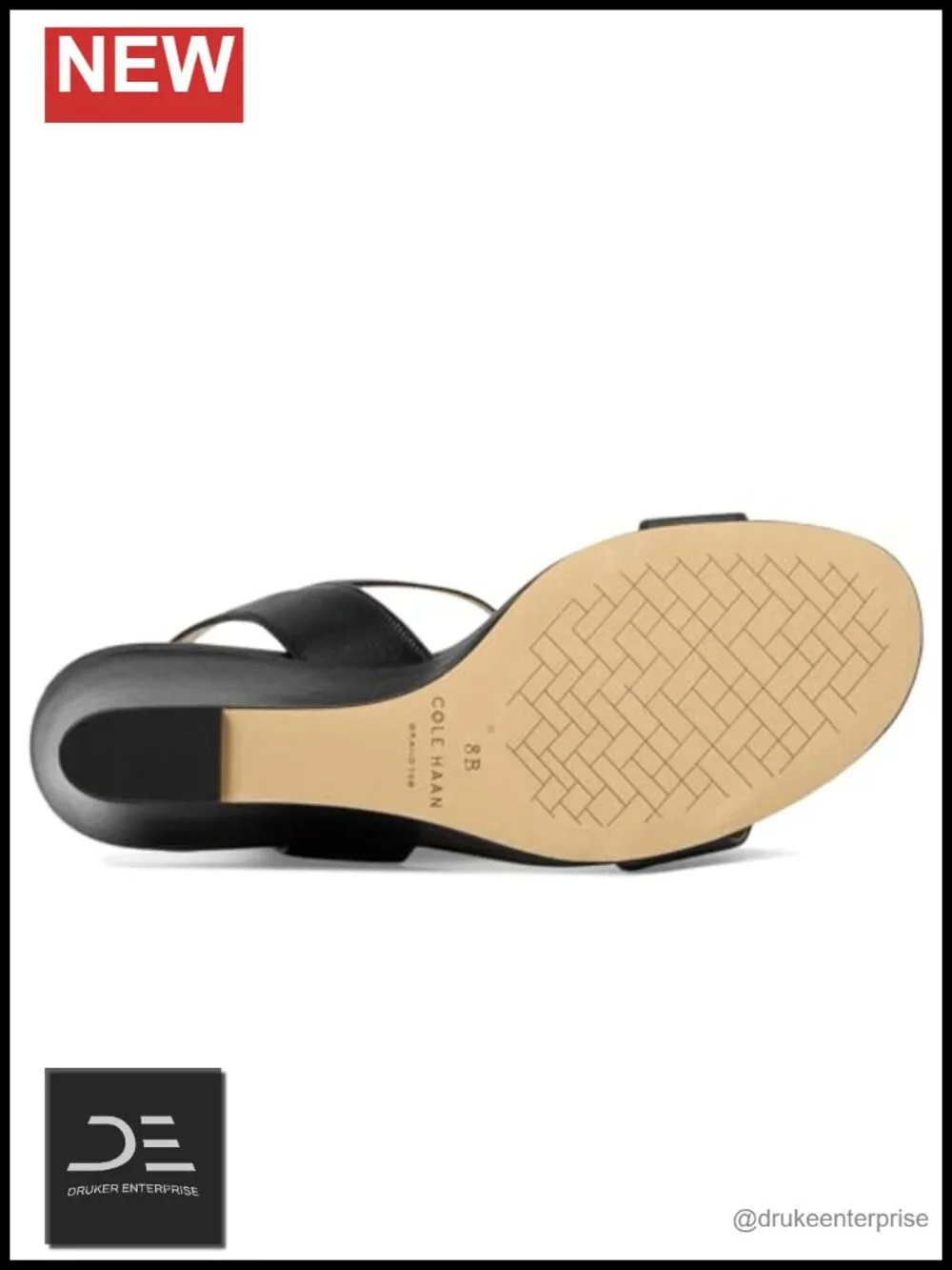 Women's Leather Wedge Sandals with Buckle Ankle Strap